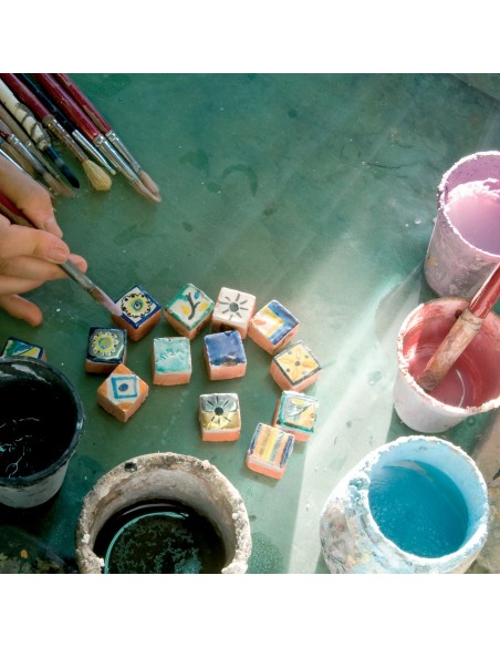 Mosaic tiles Le Miniature Decorazione 6 on mesh