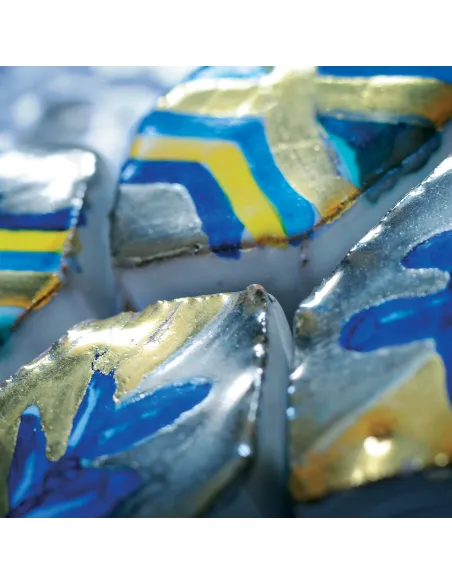 Tessere Mosaico Le Miniature Losanga Platino su rete Tessere Mosaico Le Miniature Losanga Platino su rete