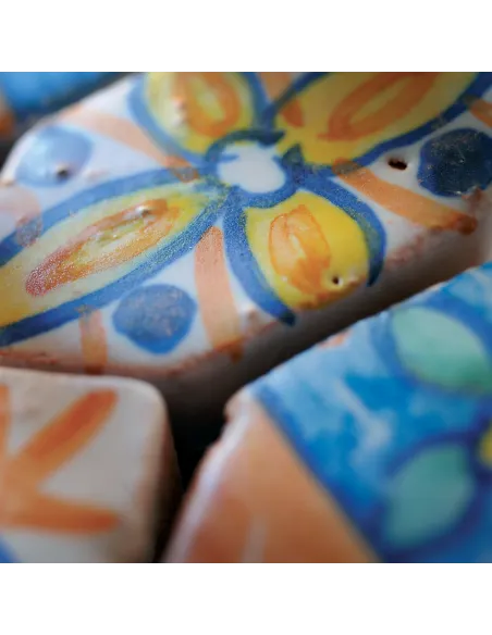 Mosaikfliesen Le Miniature Losanga Ruggine auf Netz 29,6X28,5 cm