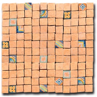 Tessere Mosaico Le Miniature Tozzetto Miele su rete 29,6X29,6 cm