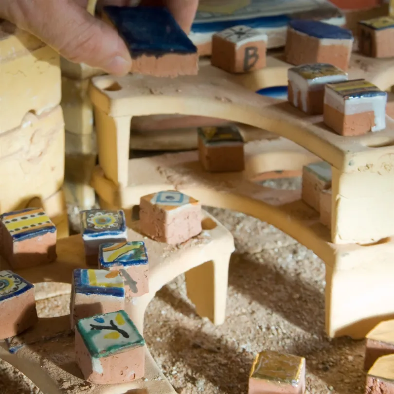 Carrelage Mosaïque Le Miniature Tozzetto Miele su rete