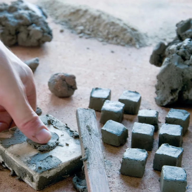 Mosaikfliesen Le Miniature Tozzetto Miele auf Netz