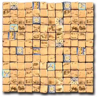 Tessere Mosaico Le Miniature Tozzetto Oro su rete 29,6X29,6 cm