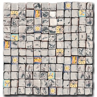 Tessere Mosaico Le Miniature Tozzetto Platino su rete 29,6X29,6 cm