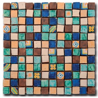 Tessere Mosaico Le Miniature Tozzetto Policromo su rete 29,6X29,6 cm