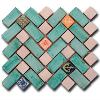 Tessere Mosaico Le Miniature Geometria 1 su rete 27,5X32,5 cm