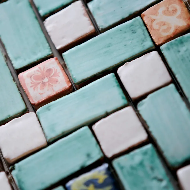 Carrelage Mosaïque Le Miniature Geometria 1 su rete 27,5X32,5 cm