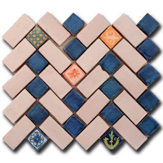 Tessere Mosaico Le Miniature Geometria 2 su rete 27,5X32,5 cm