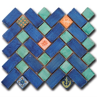 Tessere Mosaico Le Miniature Geometria 3 su rete 27,5X32,5 cm