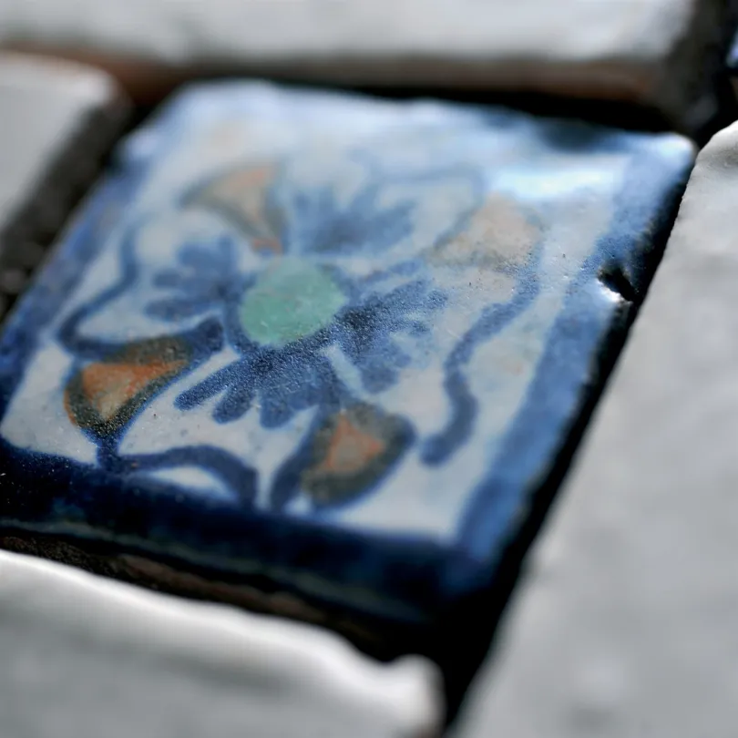 Carrelage Mosaïque Le Miniature Geometria Bianco su rete 27,5X32,5 cm