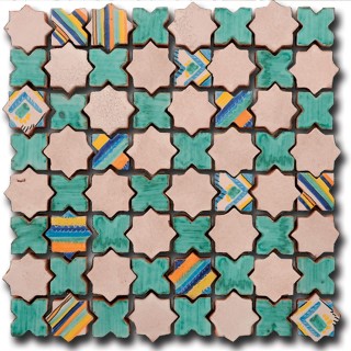 Tessere Mosaico Le Miniature Stella/intarsio 1 su rete 30,5X30,5 cm