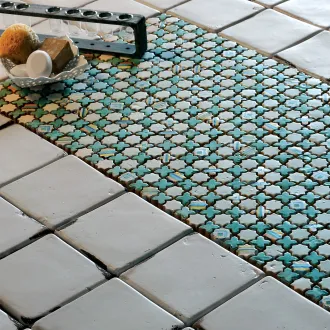 Mosaikfliesen Le Miniature Stella/intarsio 1 auf Netz 30,5X30,5 cm 2