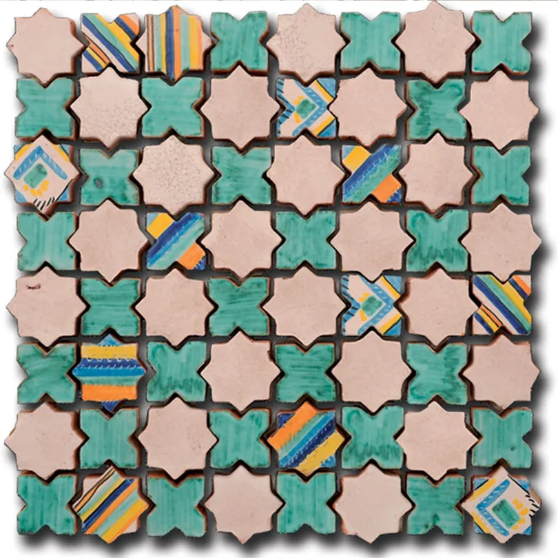 Tessere Mosaico Le Miniature Stella/intarsio 3 su rete 30,5X30,5 cm