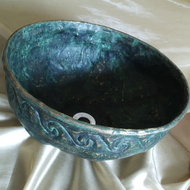 Handmade bathroom sink Bronzo Ellenistico Maestri Ramai