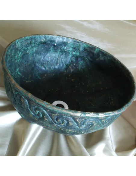 Handmade bathroom sink Bronzo Ellenistico Maestri Ramai Handmade bathroom sink Bronzo Ellenistico Maestri Ramai