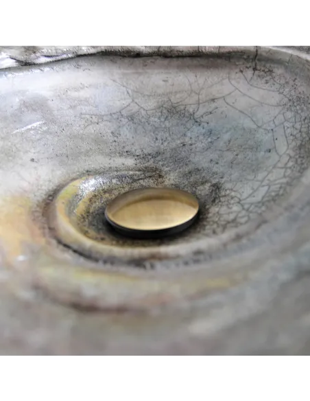 Handmade bathroom sink Mare D'oriente handmade in ceramika raku Handmade bathroom sink Mare D'oriente handmade in ceramika raku