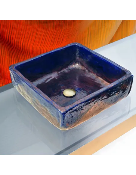 Handmade bathroom sink Kioto handmade in ceramika raku Handmade bathroom sink Kioto handmade in ceramika raku