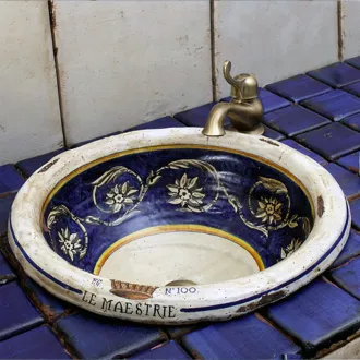 Lavabo Salle De Bain En Céramique Foglia Maestri Vasari 2