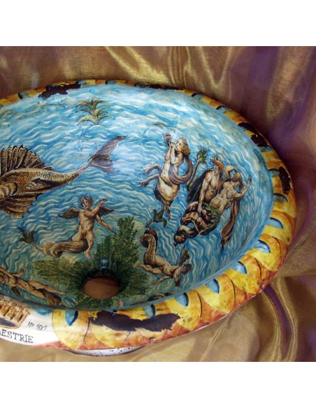 Lavabo Bagno Ceramica Istoriato Maestri Vasari Lavabo Bagno Ceramica Istoriato Maestri Vasari