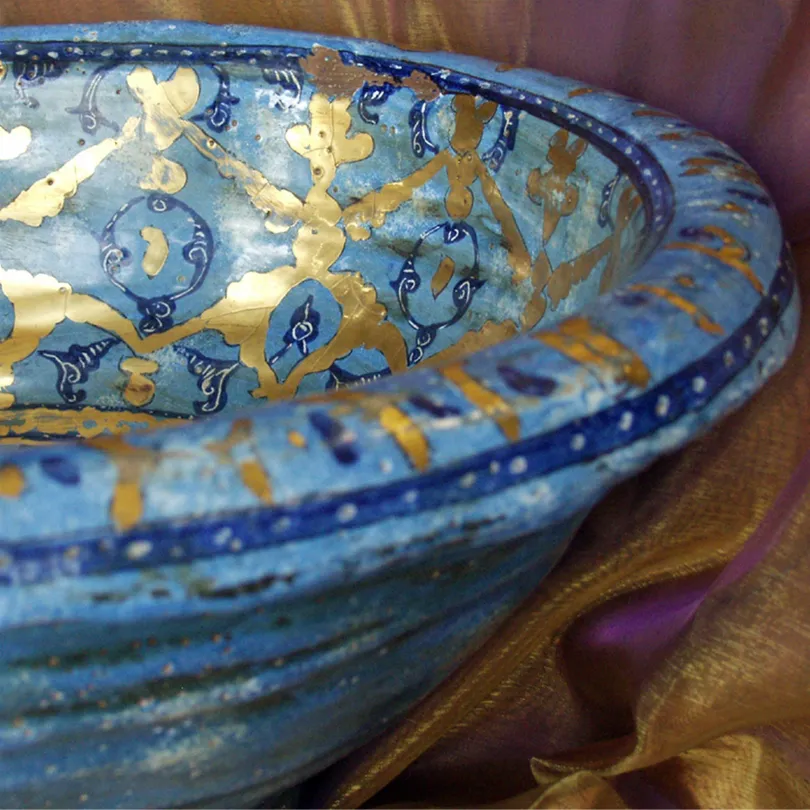 Lavabo Salle De Bain En Céramique Dorée Maestri Vasari