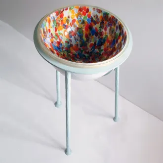 Tripode in ferro battuto con Lavabo Murrine La Fenice