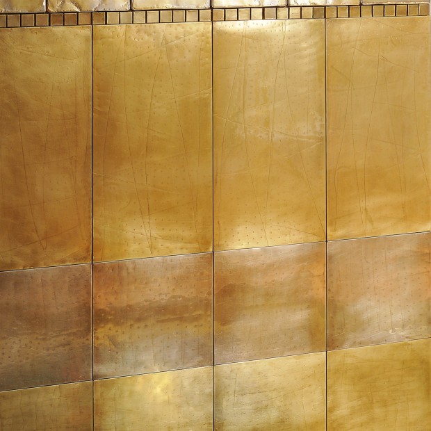 Metal artistic tiles Rame satinato 15x15 cm