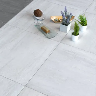 Gres effetto pietra grigio perla Vienna 60X60 cm