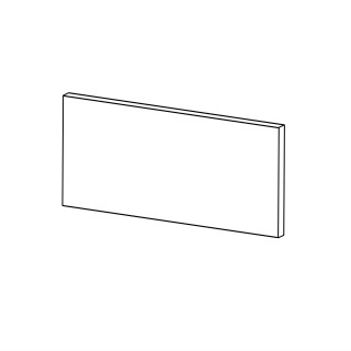 Battiscopa grigio effetto decapato Ash Grey 7,5x60 cm