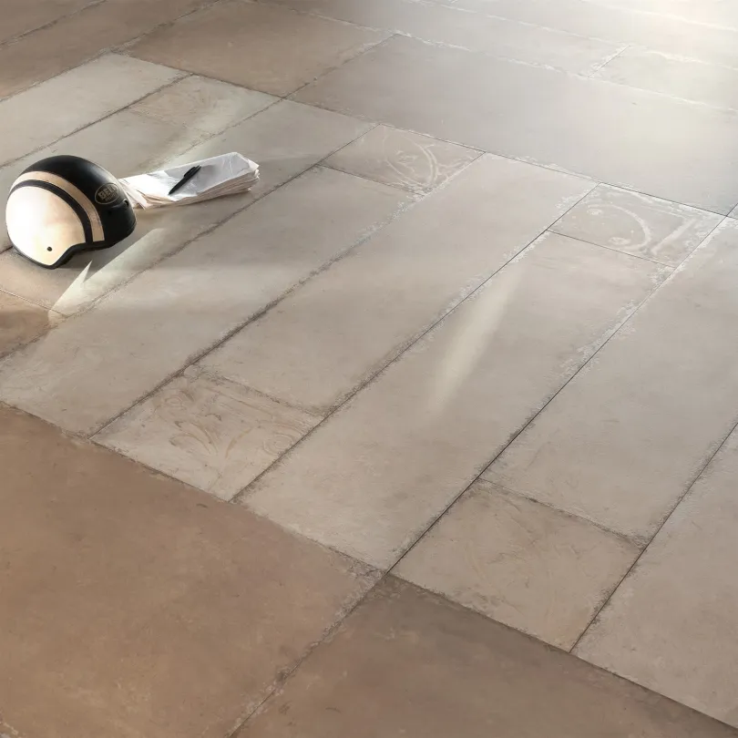 Carrelage Décoratif Effet Métal Camel Beige Relief 30x30 Cm