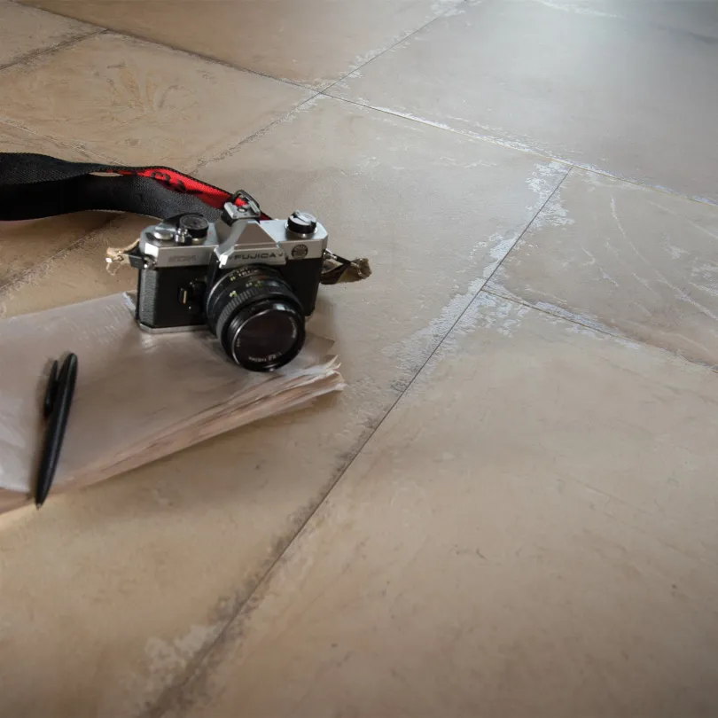 Metal effect porcelain tiles Camel Beige 30x120 cm