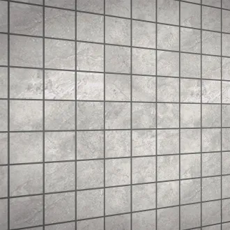 Gres Effetto Travertino Pearl Mosaico 5x5 Cm Su Rete 30x30 Cm