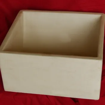 Lavabo in cemento e resina bianco Nuvole 40x35 cm 2