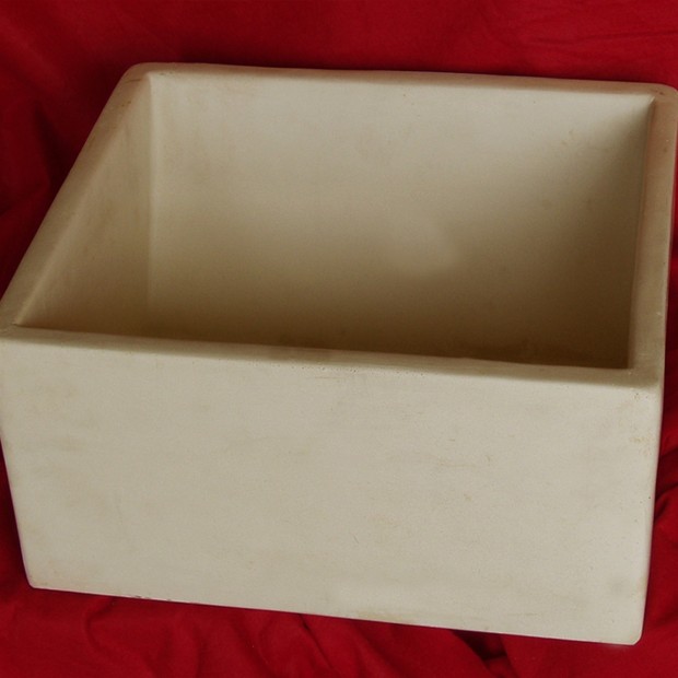 Lavabo in cemento e resina bianco Nuvole 40x35 cm