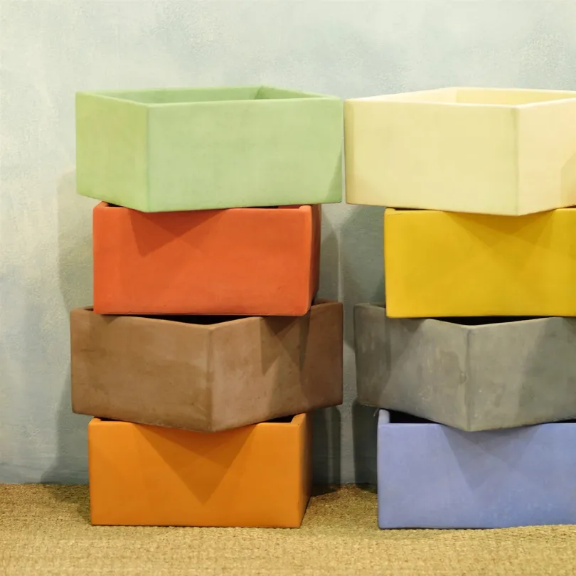 Lavabo in cemento e resina Grigio Ombre 40x35 cm