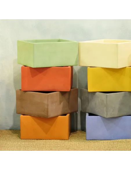 Lavabo in cemento e resina Grigio Ombre 40x35 cm