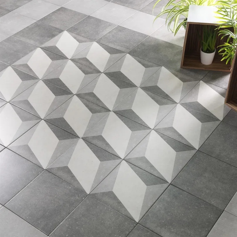 Dekorfliesen Elegance Antrazit 20X20 cm R10 Antirutsch