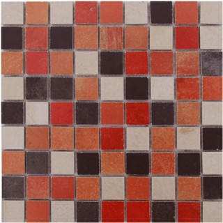 Piastrella mosaico Nuovi Colori Mix 3x3 cm su Rete 30x30 cm