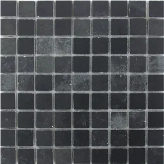 Piastrella mosaico Nero Tenue 3x3 cm su Rete 30x30 cm