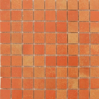 Piastrella mosaico Ruggine 3x3 cm su Rete 30x30 cm
