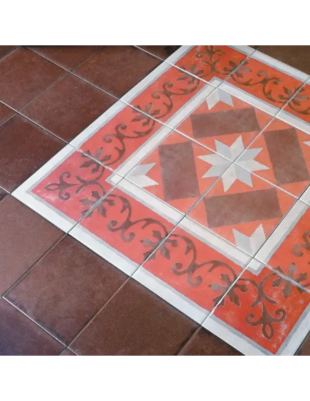 Ceramica artistica cementi novecento marrone 20x20 cm