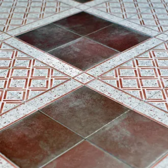 Carrelage décoratif cementi novecento rouge grenat 20x20 cm 2