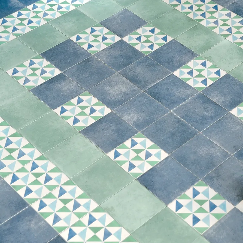 Carrelage décoratif cementi novecento verde 20x20 cm