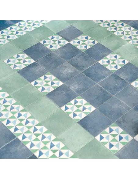 Carrelage décoratif cementi novecento verde 20x20 cm Carrelage décoratif cementi novecento verde 20x20 cm