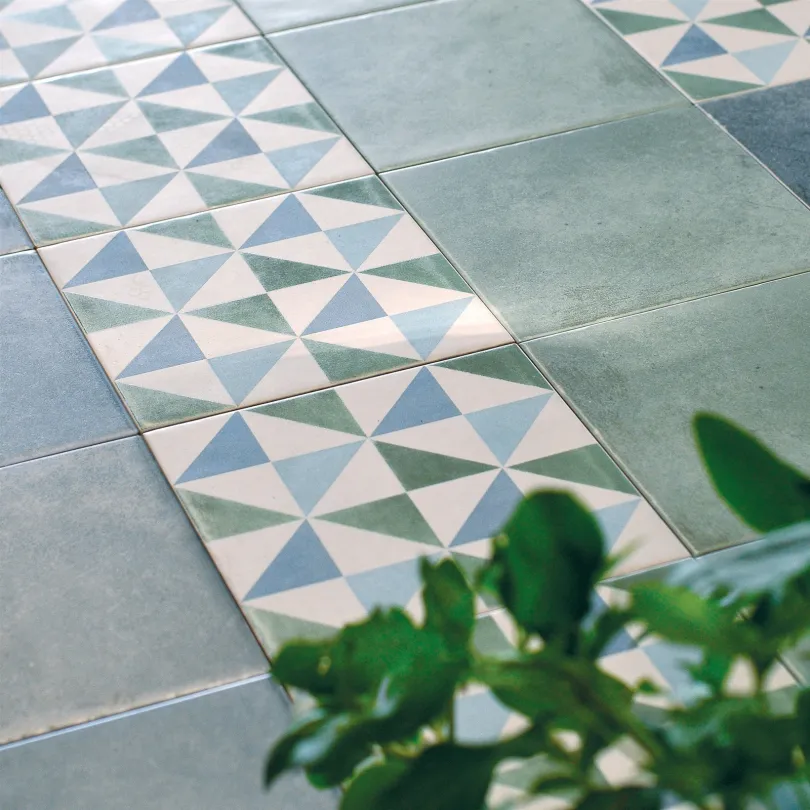 Carrelage décoratif cementi novecento verde 20x20 cm
