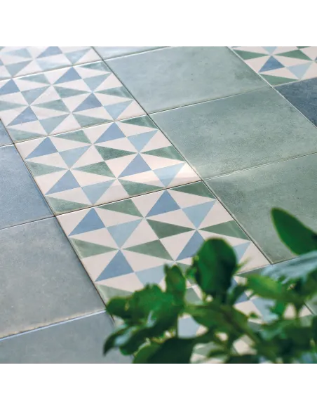 Carrelage décoratif cementi novecento verde 20x20 cm Carrelage décoratif cementi novecento verde 20x20 cm
