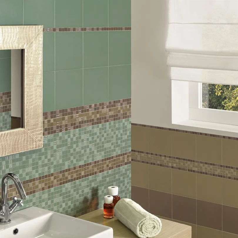 Carrelage Mosaïque Vert Olive 20x20 Cm