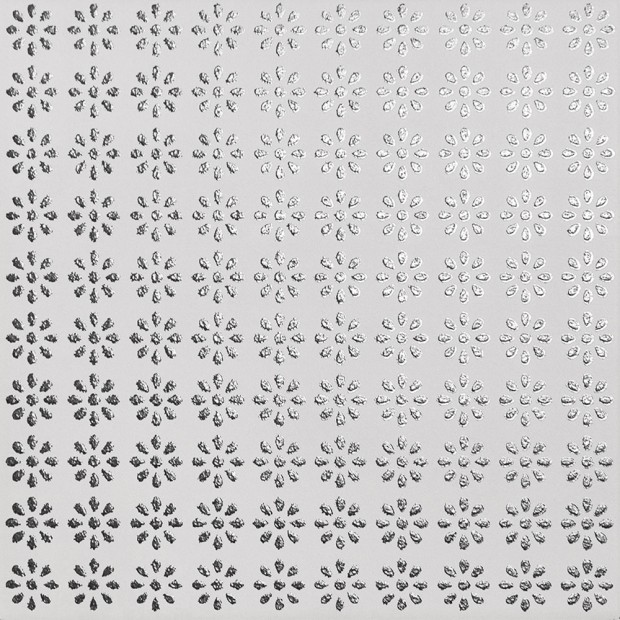 Decor tiles Space Living bianco fiori 20x20 cm