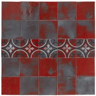 Dekorfliesen Rot Avanguardie Pittura 20x20 cm 2