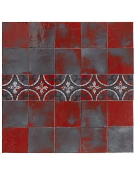 Carrelage décoratif Rosso Avanguardie Pittura 20x20 cm