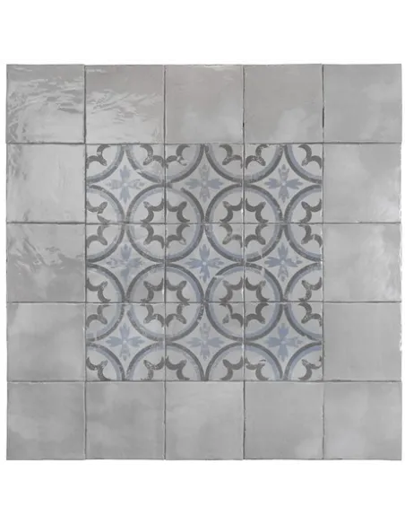 Piastrella decorata Grigio Autentico Pittura 20x20 cm